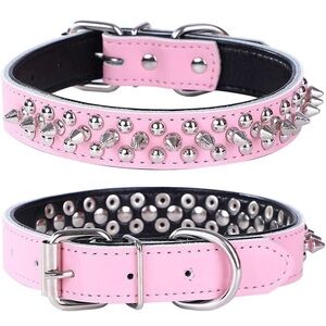Pink Studded Dog Collar